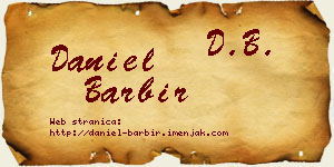 Daniel Barbir vizit kartica